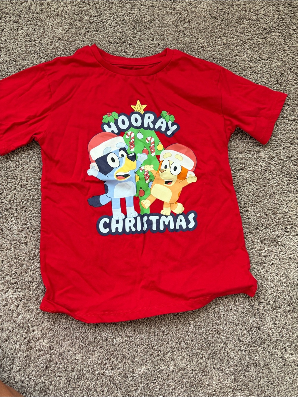 Kids' Red 'Hooray Christmas' Holiday Tee